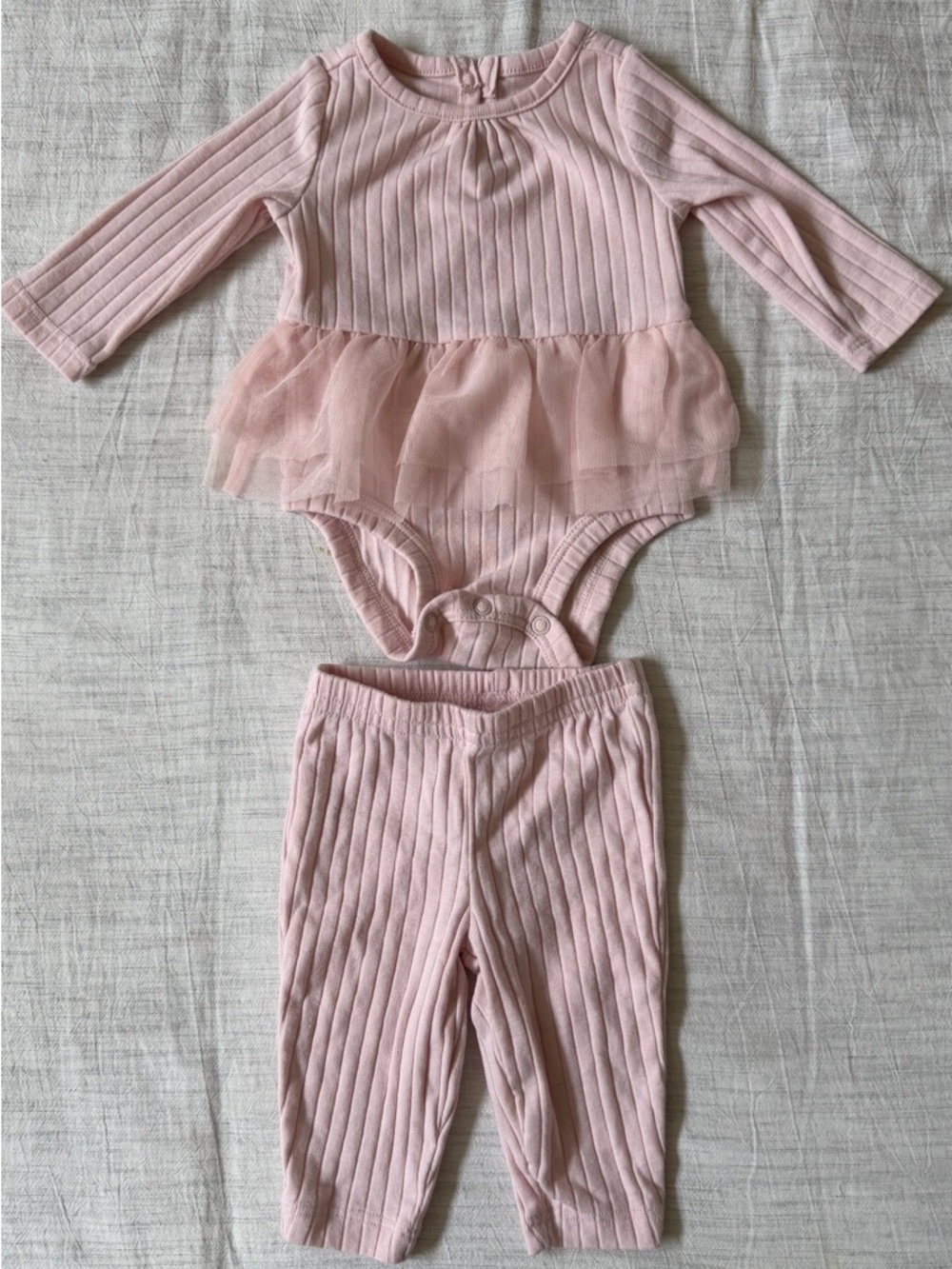Carter's Baby Ballerina Soft Ribbed Bodysuit in Light Pink 3 months